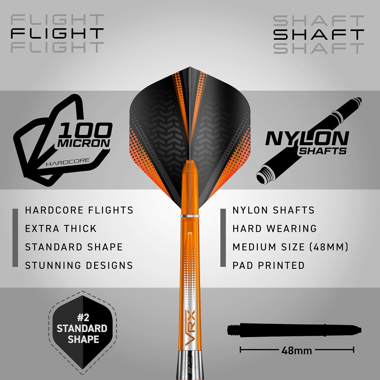 Amberjack Tungsten Darts Set with Darts Flights & Dart Stems (Shafts) – Professional 90% Tungsten Premium Darts Set – Available in 22G, 23G, 24G, 25G, 26G, 27G, 28G, 30G