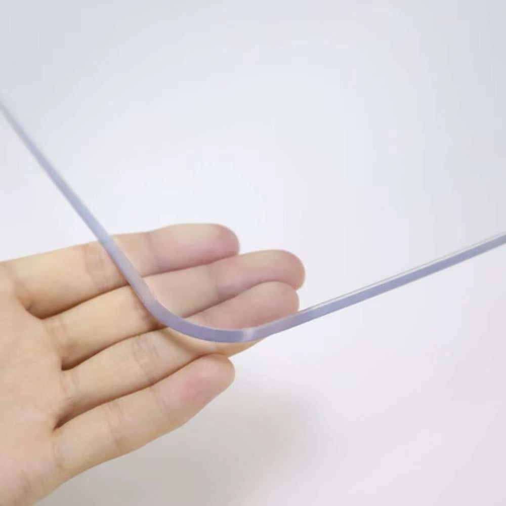 1Pcs Soft Glass Table Mat 2Mm PVC Transparent Tablecloth Waterproof Rectangular Table Cover Pad Kitchen Oil-Proof Table Mat